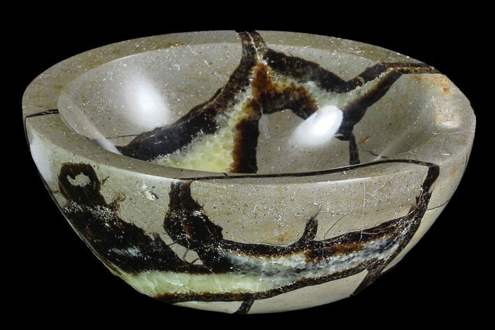 Polished Septarian Bowl - Madagascar #95114